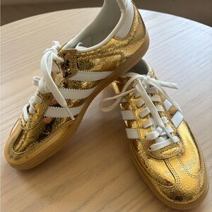 Gold OG Adidas Sambas NWOT size 8.5